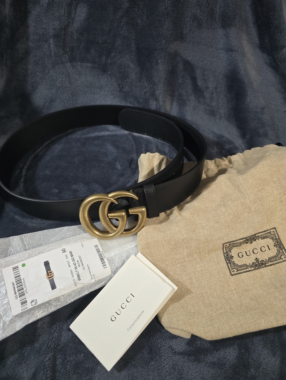 Gucci Marmont Wide Belt Sz 90